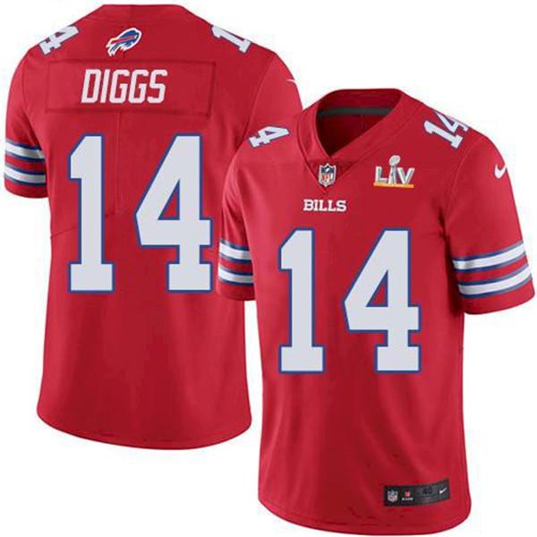 Buffalo Bills #14 Stefon Diggs Red 2021 Super Bowl LV Stitched Jersey