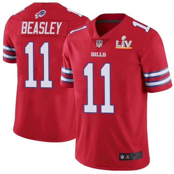 Buffalo Bills #11 Cole Beasley Red 2021 Super Bowl LV Stitched Jersey