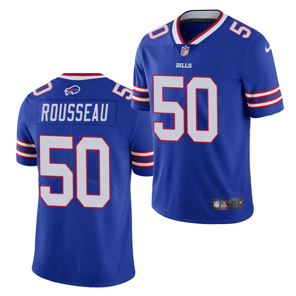 Buffalo Bills #50 Gregory Rousseau Blue 2021 Vapor Untouchable Limited Stitched Jersey 