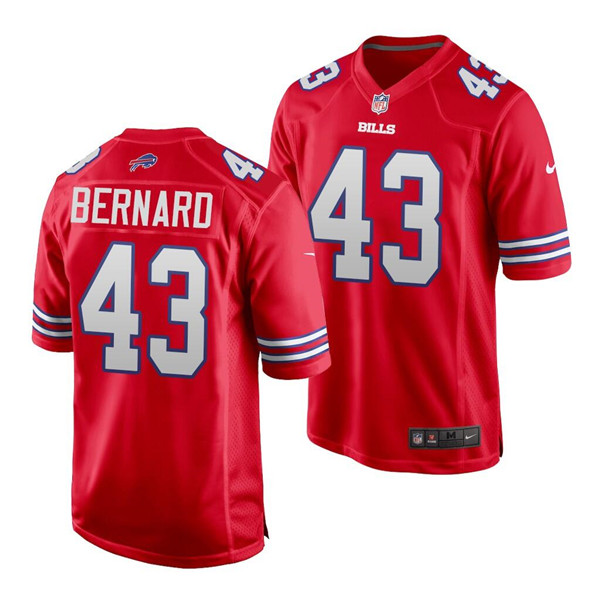 Buffalo Bills #43 Terrel Bernard Red Stitched Jersey