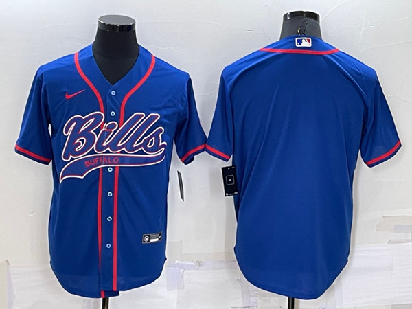 Buffalo Bills Royal Cool Base Stitched Baseball Jersey