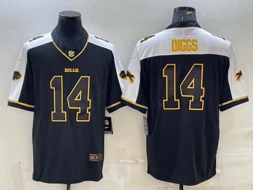 Buffalo Bills #14 Stefon Diggs Black Gold Thanksgiving Vapor Untouchable Limited Stitched Jersey