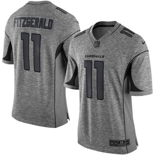 Cardinals #11 Larry Fitzgerald Gray Stitched Limited Gridiron Gray Nike Jersey