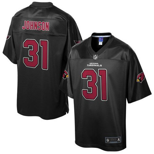Cardinals #31 David Johnson Black Pro Line Black Reverse Fashion Game Nike Jersey