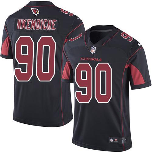 Cardinals #90 Robert Nkemdiche Black Stitched Limited Rush Nike Jersey