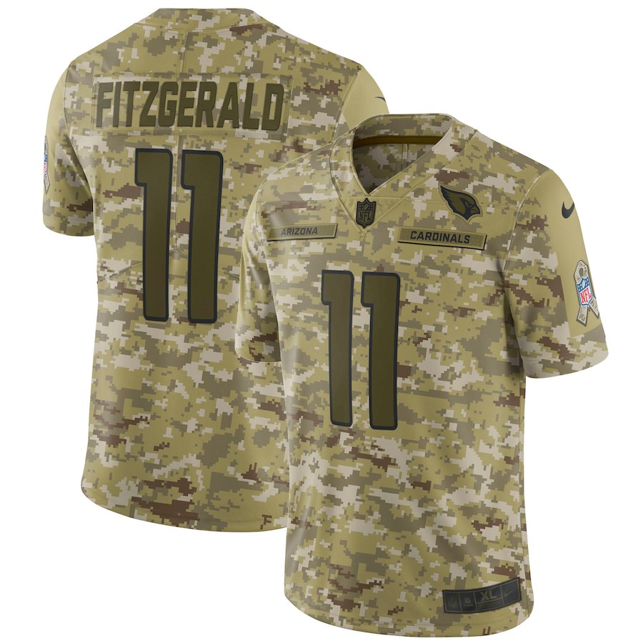 Cardinals #11 Larry Fitzgerald 2018 Camo Salute To Service Limited Stitched Jersey