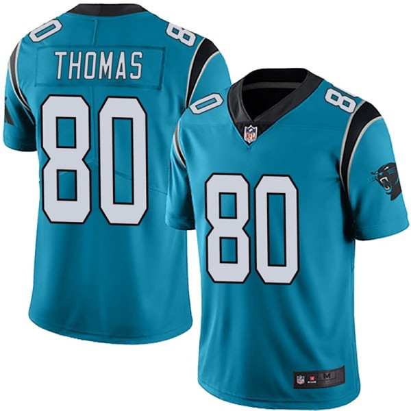 Carolina Panthers #80 Ian Thomas Blue Vapor Untouchable Limited Stitched Jersey