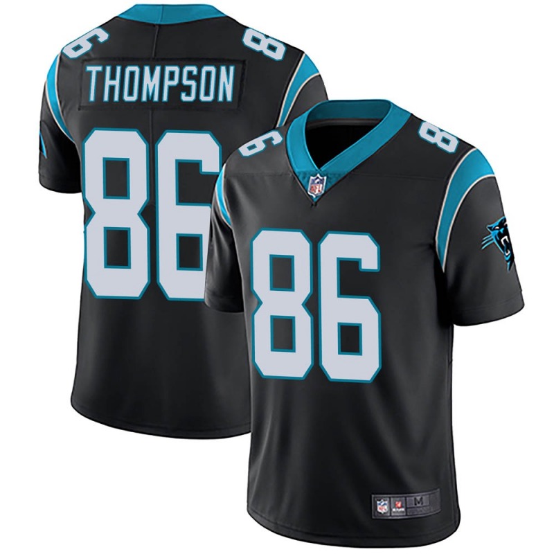 Carolina Panthers #86 Colin Thompson Black Vapor Untouchable Stitched Jersey
