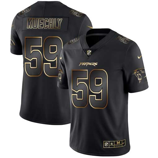 Carolina Panthers #59 Luke Kuechly 2019 Black Gold Edition Stitched Jersey