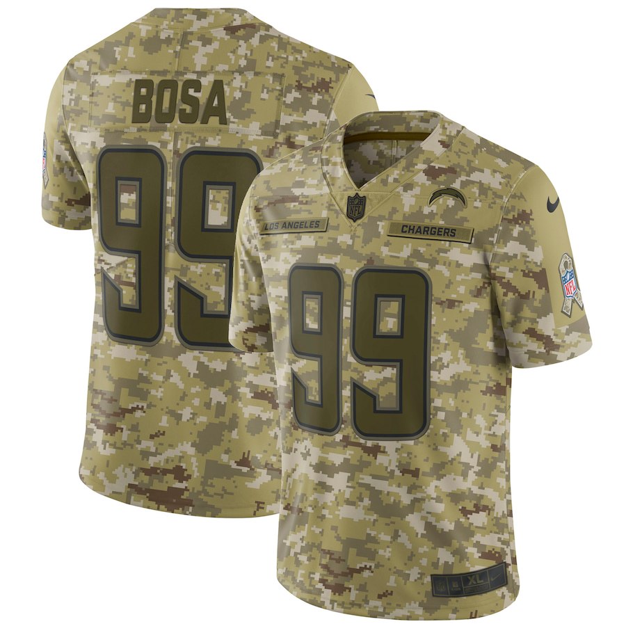 Chargers #99 Joey Bosa 2018 Camo Salute To Service Limited Stitched Jersey