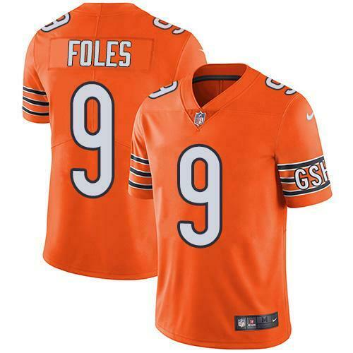 Chicago Bears #9 Nick Foles Orange Vapor Untouchable Limited Stitched Jersey