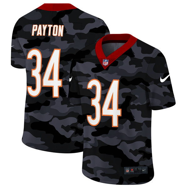 Chicago Bears #34 Walter Payton 2020 Camo Limited Stitched Jersey