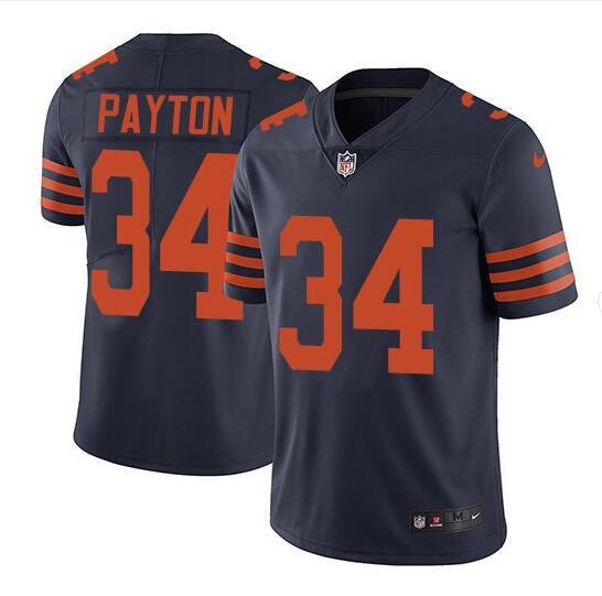 Chicago Bears #34 Walter Payton Navy Vapor Untouchable Limited Stitched Jersey