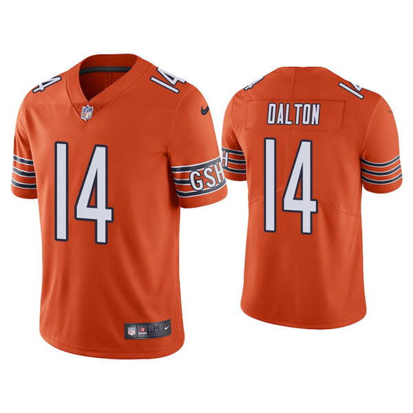 Chicago Bears #14 Andy Dalton Orange Vapor Untouchable Limited Stitched Jersey