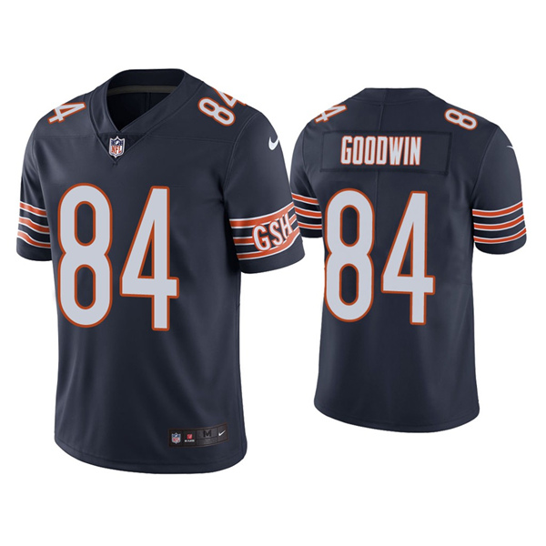 Chicago Bears #84 Marquise Goodwin Navy Stitched Football Jersey