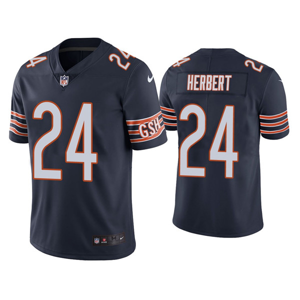 Chicago Bears #24 Khalil Herbert Navy Vapor Untouchable Limited Stitched Jersey