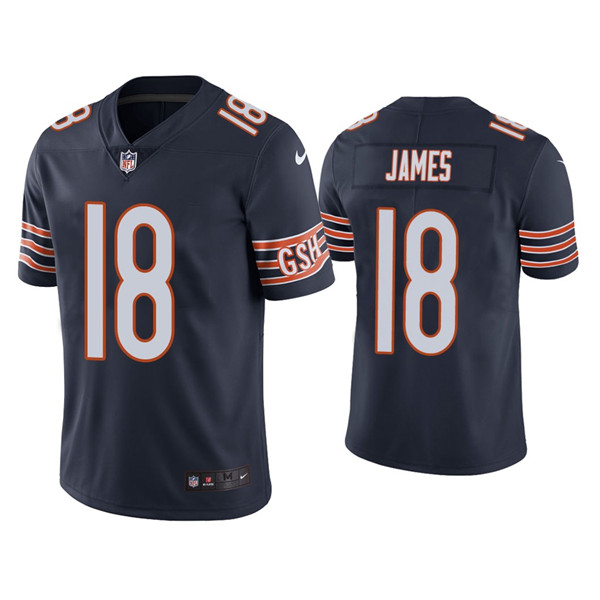 Chicago Bears #18 Jesse James Navy Vapor Untouchable Limited Stitched Jersey