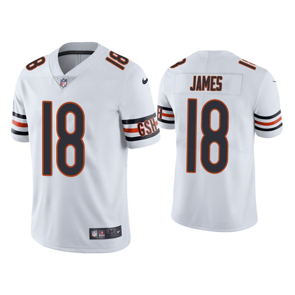 Chicago Bears #18 Jesse James White Vapor Untouchable Limited Stitched Jersey