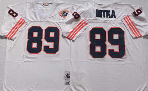 Chicago Bears #89 DITKA White Stitched Jersey