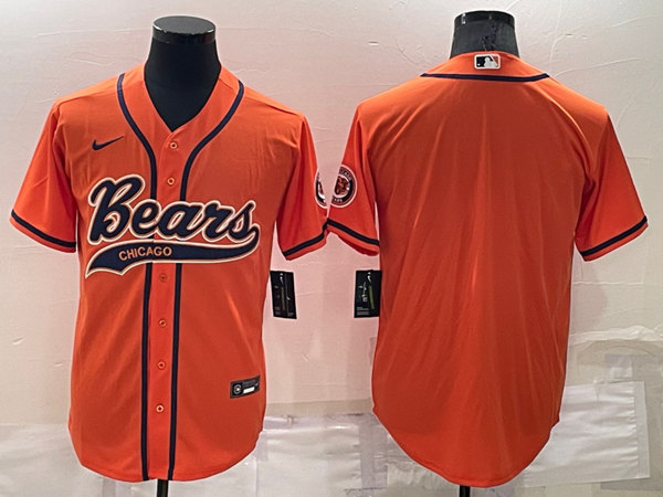 Chicago Bears Blank Orange Stitched Jersey