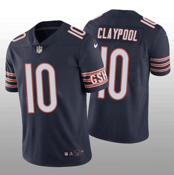 Chicago Bears #10 Chase Claypool Navy Vapor Untouchable Limited Stitched Football Jersey