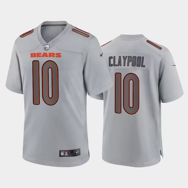 Chicago Bears #10 Chase Claypool Gray Atmosphere Fashion Stitched Game Jersey