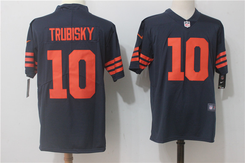 Chicago Bears #10 Mitchell Trubisky Navy Blue Alternate Stitched Vapor Untouchable Limited Nike Jersey