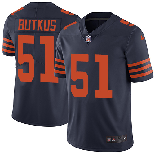 Chicago Bears #51 Dick Butkus Navy Limited Stitched Jersey