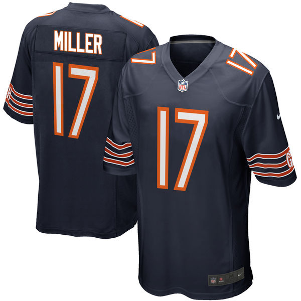 Chicago Bears #17 Anthony Miller Navy 2018 Draft Pick Game Jersey