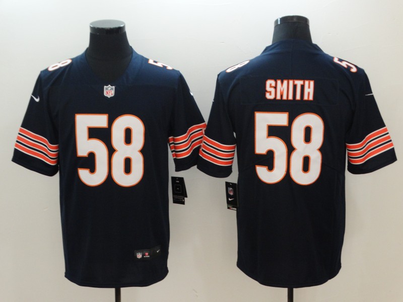 Chicago Bears #58 Roquan Smith Navy 2018 Draft Vapor Untouchable Limited Stitched Jersey