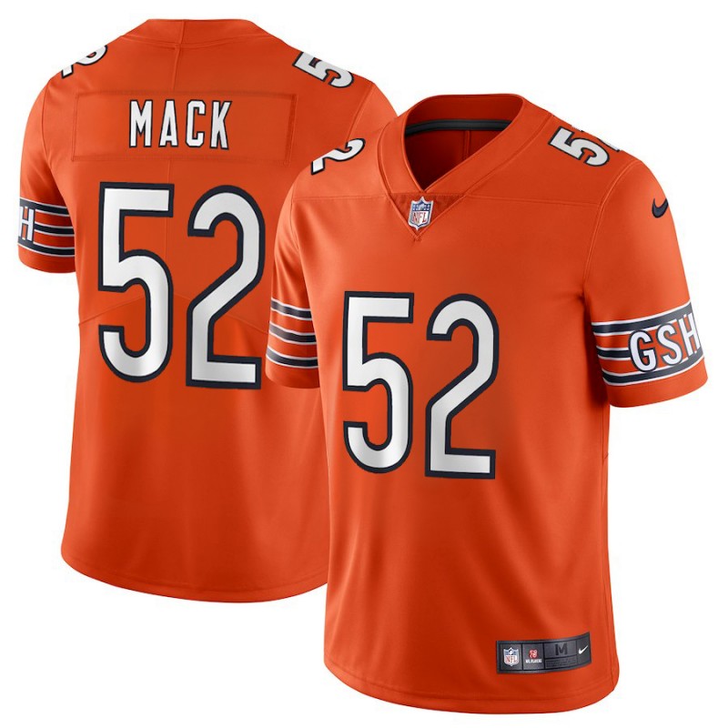 Chicago Bears #52 Khalil Mack Orange Vapor Untouchable Limited Stitched Jersey