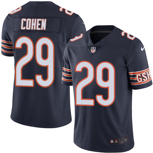 Chicago Bears#29 Tarik Cohen Navy Vapor Untouchable Limited Stitched Jersey