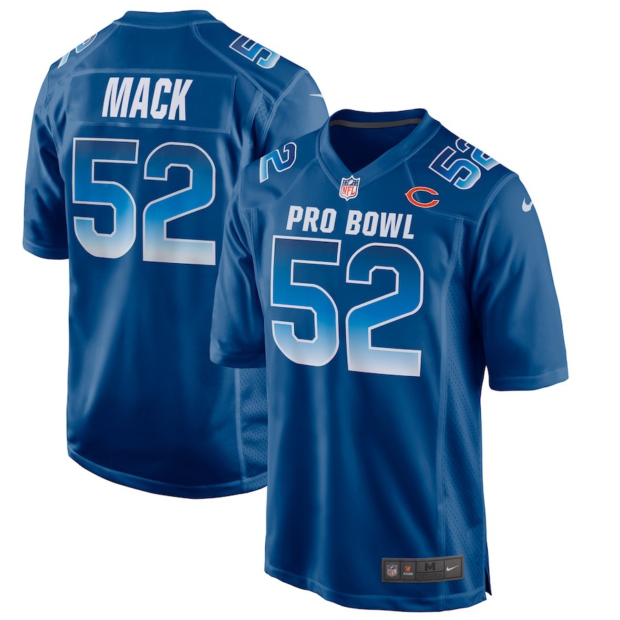 Chicago Bears #52 Khalil Mack Royal 2019 Pro Bowl Game Jersey