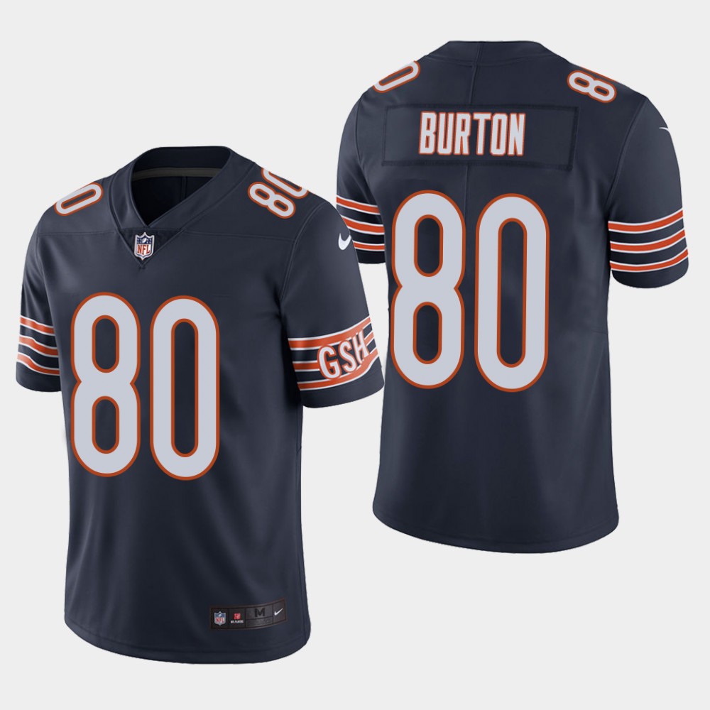 Chicago Bears#80 Trey Burton Navy Blue Vapor Untouchable Limited Stitched Jersey