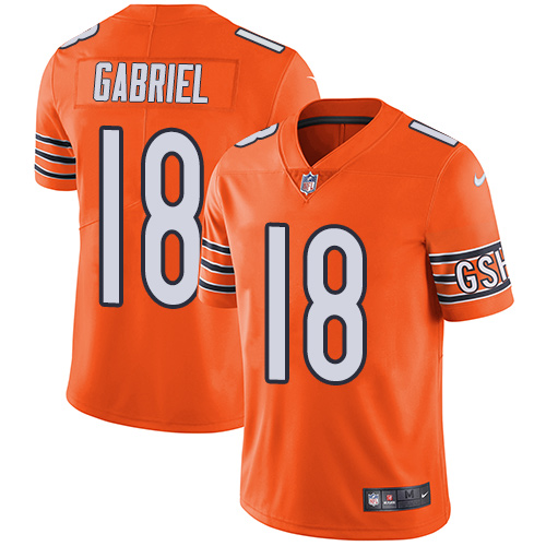 Chicago Bears#18 Taylor Gabriel Orange Vapor Untouchable Limited Stitched Jersey