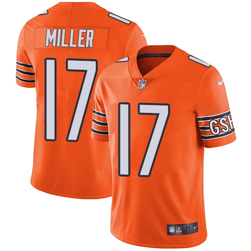 Chicago Bears#17 Anthony Miller Orange Vapor Untouchable Limited Stitched Jersey