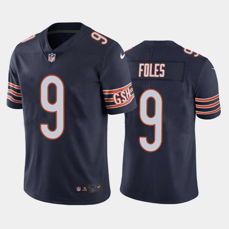 Chicago Bears #9 Nick Foles Navy Vapor Untouchable Limited Stitched Jersey