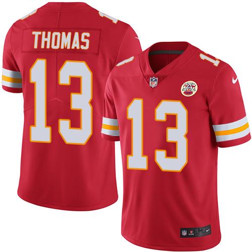 Chiefs #13 De'Anthony Thomas Red Stitched Limited Rush Nike Jersey