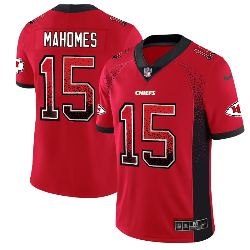 Chiefs #15 Patrick Mahomes Red 2018 Drift Fashion Color Rush Limited Stitched Jersey