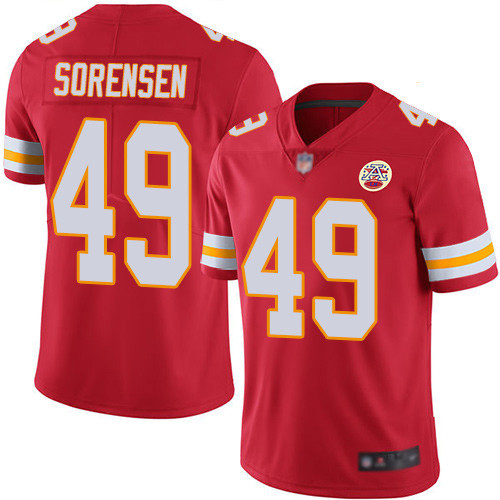 Chiefs #49 Daniel Sorensen Red Vapor Untouchable Limited Stitched Jersey
