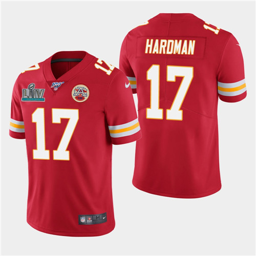 Chiefs #17 Mecole Hardman Red Super Bowl LIV Vapor Untouchable Limited Stitched Jersey