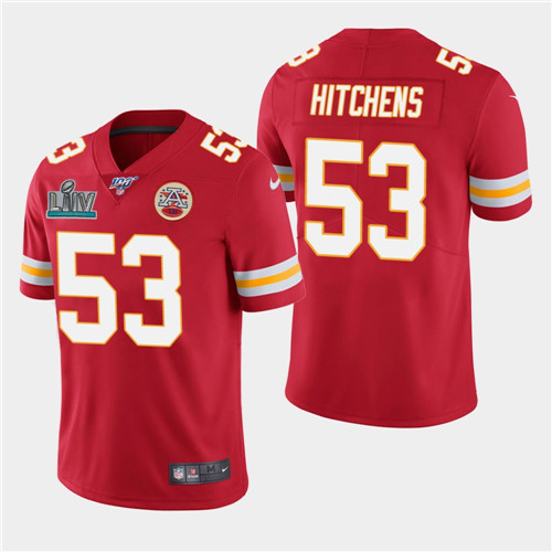 Chiefs #53 Anthony Hitchens Red Super Bowl LIV Vapor Untouchable Limited Stitched Jersey