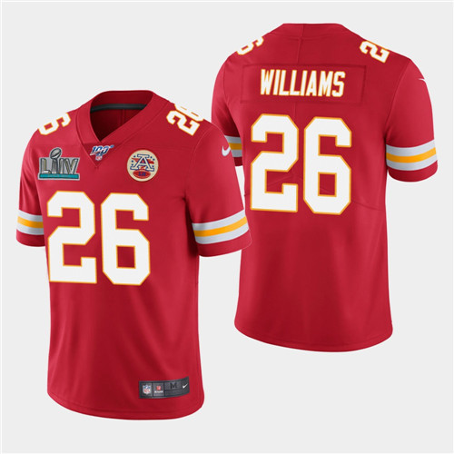 Chiefs #26 Damien Williams Red Super Bowl LIV Vapor Untouchable Limited Stitched Jersey