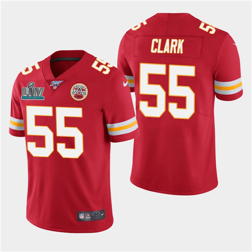 Chiefs #55 Frank Clark Red Super Bowl LIV Vapor Untouchable Limited Stitched Jersey