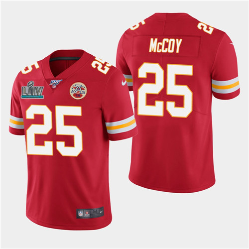 Chiefs #25 LeSean McCoy Red Super Bowl LIV Vapor Untouchable Limited Stitched Jersey