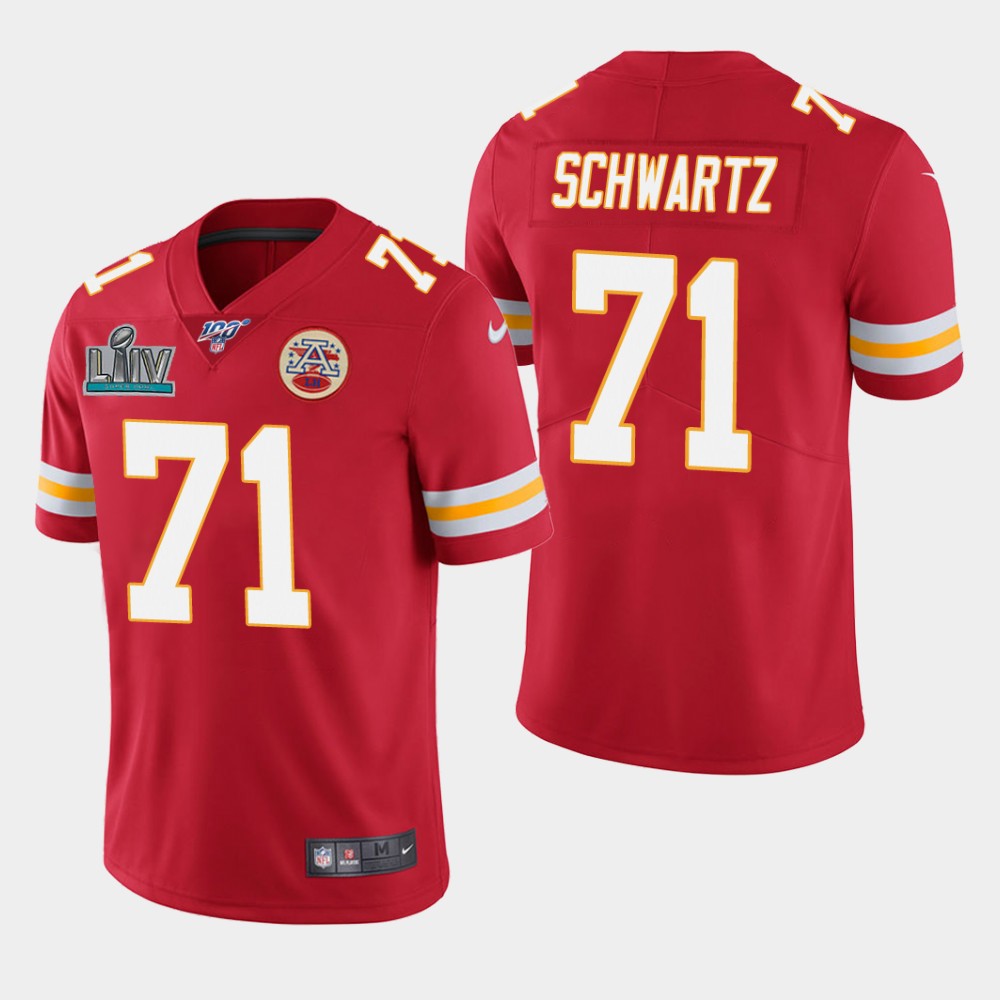 Chiefs #71 Mitchell Schwartz Red Super Bowl LIV Vapor Untouchable Limited Stitched Jersey