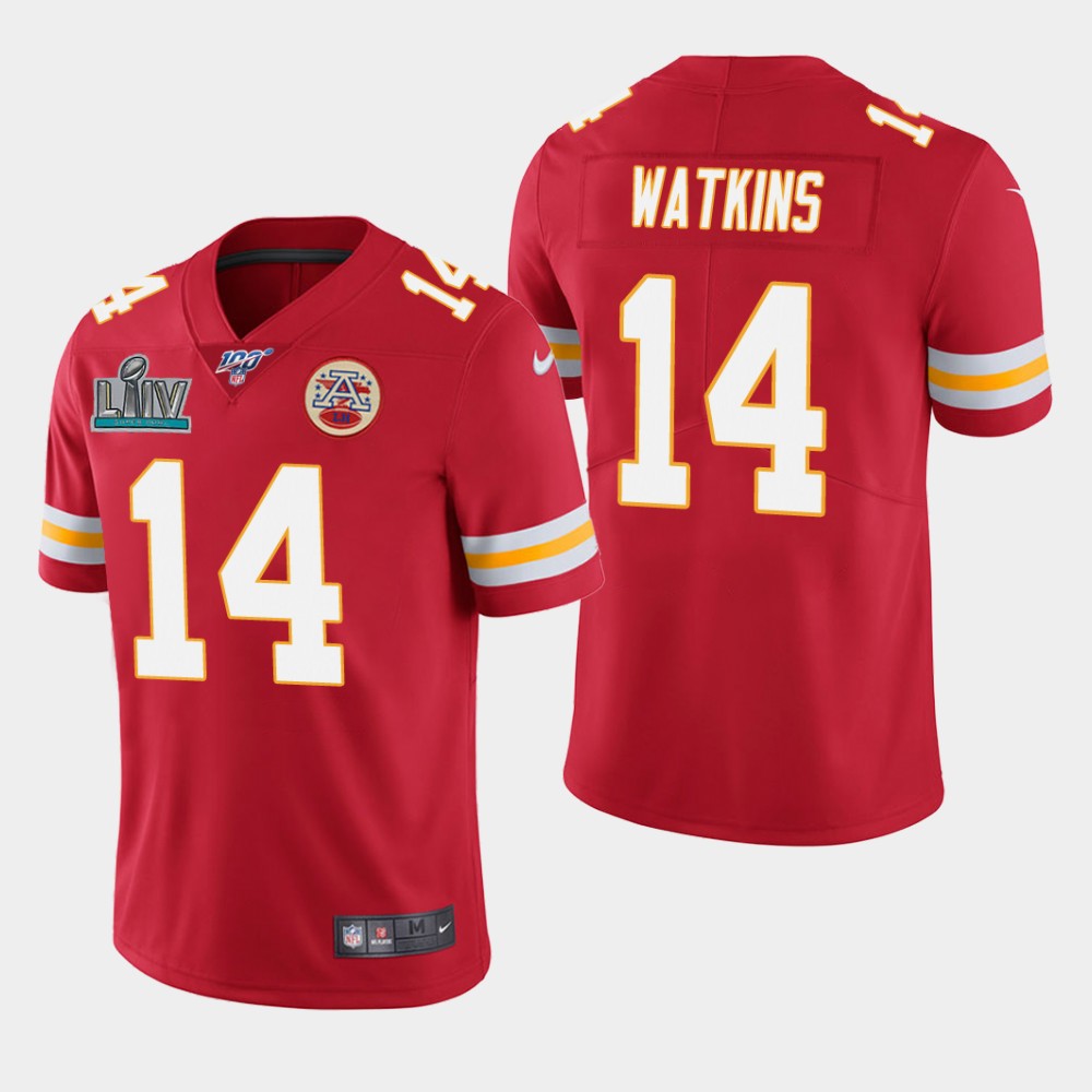 Chiefs #14 Sammy Watkins Red Super Bowl LIV Vapor Untouchable Limited Stitched Jersey