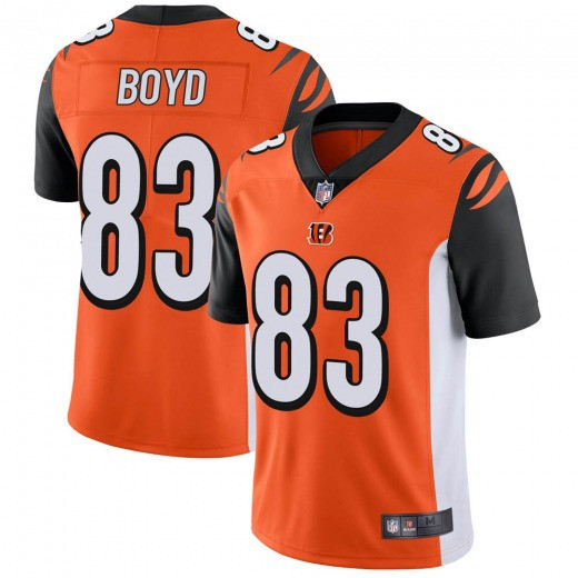 Cincinnati Bengals #83 Tyler Boyd Orange Vapor Untouchable Limited Stitched Jersey