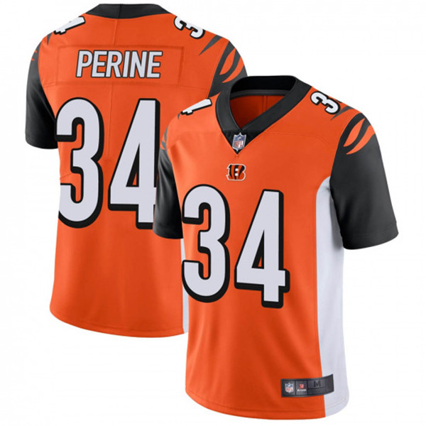 Cincinnati Bengals #34 Samaje Perine Orange Vapor Untouchable Limited Stitched Jersey