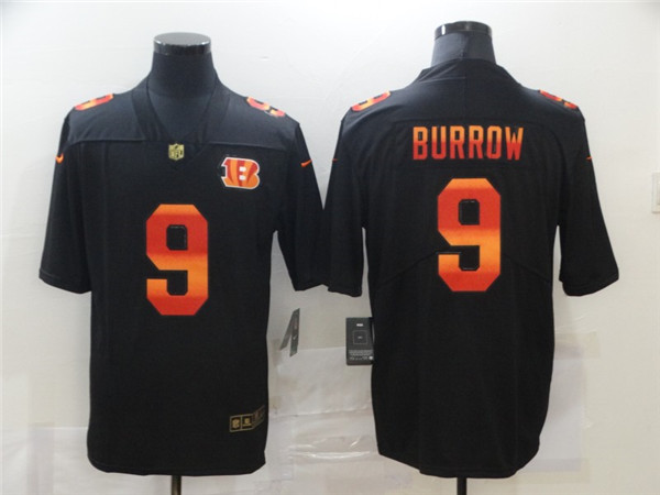 Cincinnati Bengals #9 Joe Burrow 2020 Black Fashion Limited Stitched Jersey
